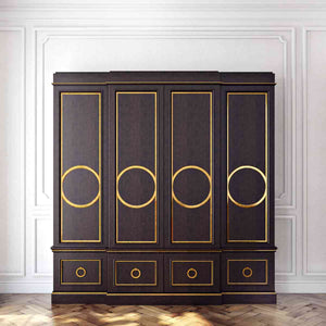 Habersham Astoria Display/Media Cabinet with Circle Mullions in a room setting | 03-2340-M, 03-2340-W | ROLLADA