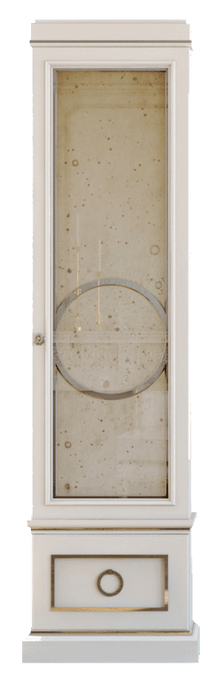 Habersham Astoria Curio with either glass or antique mirror door panel | 03-2333, 03-2333-M | ROLLADA