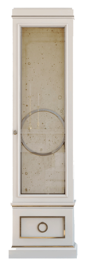 Habersham Astoria Curio with either glass or antique mirror door panel | 03-2333, 03-2333-M | ROLLADA