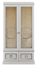 Habersham Astoria Double Door Curio with glass door panels | 03-2338 | ROLLADA