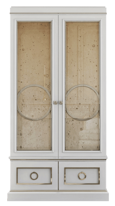 Habersham Astoria Double Door Curio with glass door panels | 03-2338 | ROLLADA